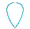 COLAR COM PEDRAS NATURAIS E CRISTAL RETANGULAR