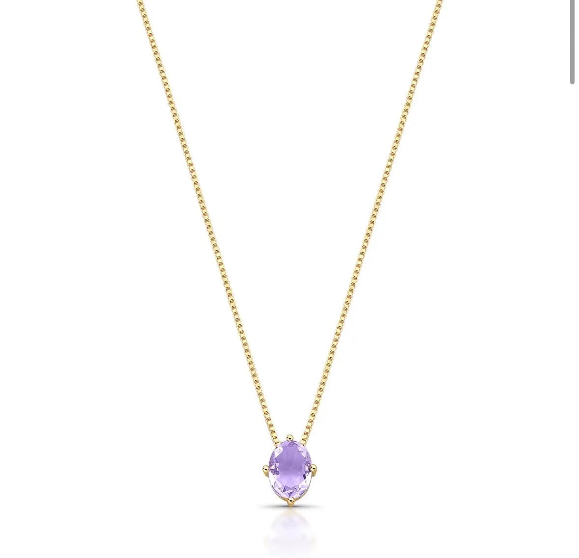 COLAR COM PINGENTE DE CRISTAL OVAL